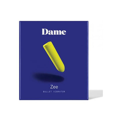 Dame Zee Bullet Vibrator - Powerful Rechargeable Pleasure Toy for Women - Intense Stimulation for Clitoral Bliss - Citrus Yellow - Adult Naughty Store