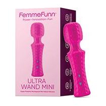 Femme Funn Ultra Wand Mini - Powerful Waterproof Silicone Vibrator for On-the-Go Pleasure - Model FW-01 - Pink