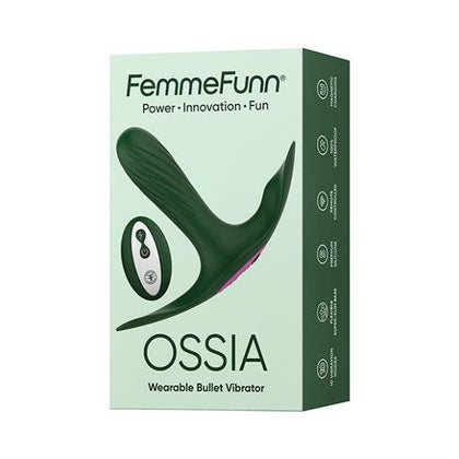 Femme Funn Ossia Bullet Vibrator - Model Ossia - Wearable Remote-Controlled Stimulator for Women - Dark Green