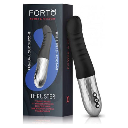 Forto Thruster - Powerful 7 Mode Silicone Thrusting Sex Toy for Men - Model FT-7X - Black - Adult Naughty Store