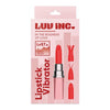 Luv Inc. Lipstick Vibrator W/4 Heads - Light Pink - Adult Naughty Store