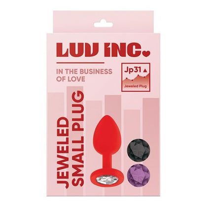 Luv Inc. Sensual Jewel Silicone Butt Plug - Model LS-01 - Unisex - Anal Pleasure - Ravishing Red