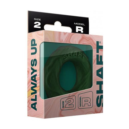 Shaft Model R Medium Green Liquid Silicone C-Ring for Him - Intensify Pleasure with Precision Fit