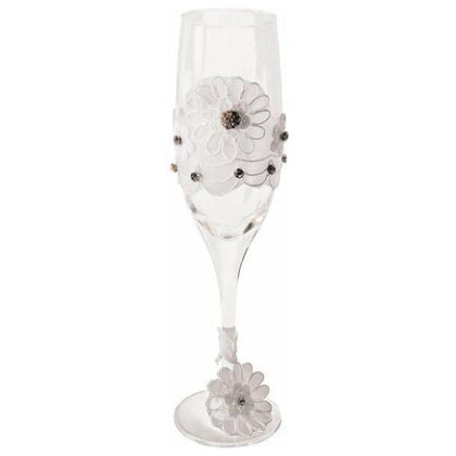 Forum Novelties Bride To Be Champagne Glass with White Lace Trim