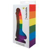 Thick Rick Medical Grade Silicone Rainbow Pride Dildo with Balls - Model XR-8001 - Unisex Pleasure Toy for Intense Satisfaction