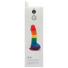 Thick Rick Medical Grade Silicone Rainbow Pride Dildo with Balls - Model XR-8001 - Unisex Pleasure Toy for Intense Satisfaction