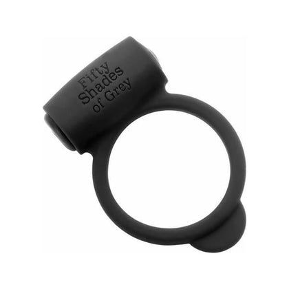 Fifty Shades of Grey Yours and Mine Vibrating Love Ring - Silicone Cock Ring for Couples, Model YAM-VR-001, Enhances Erection, Intensifies Pleasure, Waterproof, Clitoral Stimulation, G-Spot Massage, Black
