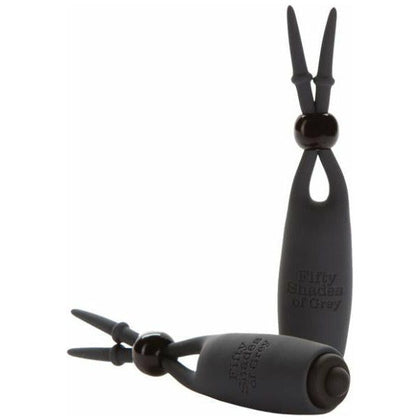 Fifty Shades of Grey Sweet Torture Vibrating Nipple Stimulators - Model X1 - Unisex - Nipple Pleasure - Sensual Black