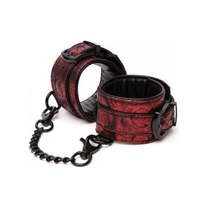 Fifty Shades of Grey Sweet Anticipation Wrist Cuffs - Versatile Reversible Bondage Accessory for Couples - Model X123 - Unisex - Intense Pleasure for Wrists - Black/Red - Adult Naughty Store