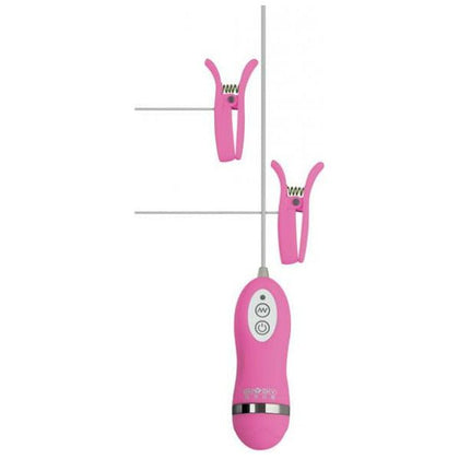 GigaLuv Vibro Clamps - 10 Function Pink Vibrating Nipple Clamps for Women's Sensual Pleasure - Adult Naughty Store