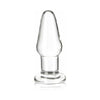 Glas 3.5 Inches Glass Butt Plug Clear - Model 2021 - Unisex Anal Pleasure - Temperature Play - Hypoallergenic - Adult Naughty Store