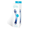 Glas 6 inches Curved G-Spot Glass Dildo Blue