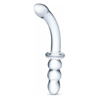 Glas 8 inches Ribbed G-Spot Glass Double Dildo - Model RD-8001 - Women's Pleasure Toy - Dual Stimulation - Clear