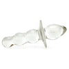 Glas Titus Beaded Glass Butt Plug - Model T1001 - Unisex Pleasure - Clear - Adult Naughty Store