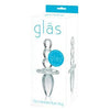 Glas Titus Beaded Glass Butt Plug - Model T1001 - Unisex Pleasure - Clear - Adult Naughty Store