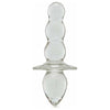 Glas Titus Beaded Glass Butt Plug - Model T1001 - Unisex Pleasure - Clear - Adult Naughty Store