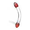 Glas Red Head Double Glass Dildo - The Sensational Pleasure Enhancer for Couples - Model RDH-2021 - Hypoallergenic - Fracture Resistant - Retains Heat and Cold - Compatible with All Lubricants - Vibrant Red