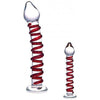 Glas Mr Swirly Glass Dildo - The Sensational Red Spiral G-Spot Pleasure Wand - Adult Naughty Store