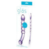 Glas Purple Rain Ribbed Glass Dildo - Exquisite Pleasure for All Genders, Unleash Your Passion with Model PR-420 - Adult Naughty Store