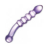 Glas Purple Rain Ribbed Glass Dildo - Exquisite Pleasure for All Genders, Unleash Your Passion with Model PR-420 - Adult Naughty Store