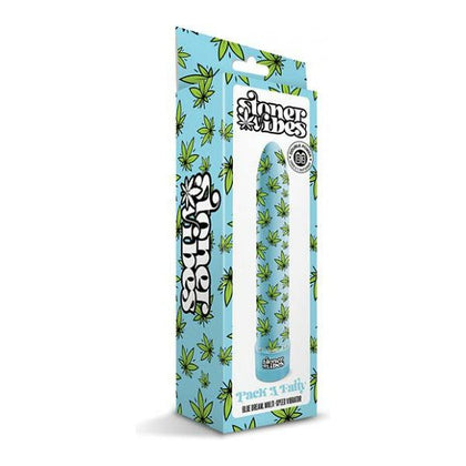 FoxyToys Stoner Vibes Pack a Fatty Multi Speed Vibrator - Blue Dream: A Sensational 8-inch Cannabis-themed Pleasure Device for All Genders
