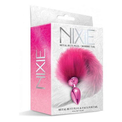 Nixie Metal Butt Plug with Faux Fur Tail - Pink Metallic: The Ultimate Pleasure Experience for All Genders - Adult Naughty Store