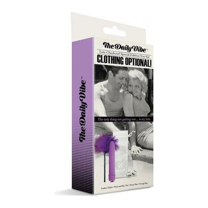 The Daily Vibe Intimate Pleasure Kit - Purple: The Ultimate Pleasure Package for Sensational Intimacy with Feather Plume Tickler, Waterproof Massager, Love Dice, and Toy Storage Bag