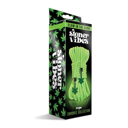 Stoner Vibes Glow In The Dark Rope - Green Intimate Bondage Sensory Toy SBX-420 Unisex Full Body Green Glow