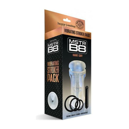 Mister B8 Vibrating Stroker Pack Hand Cuff - Kit Of 5 Clear: Ultimate Pleasure for Men in a Sensational Package! - Adult Naughty Store