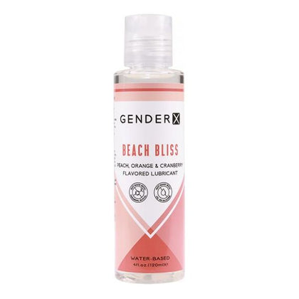 Gender X Beach Bliss Water-Based Flavored Lubricant - 4 Oz for Intimate Pleasure in Penile, Anal, and Vaginal Play - Enhances Comfort and Moisturizes - Compatible with Latex and Polyisoprene  - Adult Naughty Store