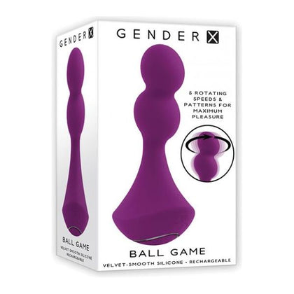 Gender X Ball Game - Purple: The Ultimate Rotating Vibrating Silicone Balls Toy for All Genders and Pleasure Areas (Model GX-1001)