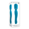 Gender X Double The Fun - Teal Dual Ended Vibrating Wand Massager G-Spot and Clitoral Stimulator - Adult Naughty Store