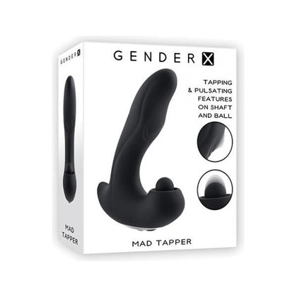 Gender X Mad Tapper - Black: Powerful Multi-function Vibrating and Tapping Sex Toy for All Genders - Model GX-3001