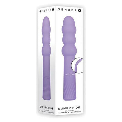 Introducing the Gender X Bumpy Ride - Purple Silicone Bulby Shaft Vibrator, Model GX-9. Immerse yourself in pleasure with this innovative and versatile toy designed to stimulate your senses. - Adult Naughty Store