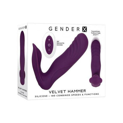 Gender X Velvet Hammer - Purple: Powerful Dual-Stimulation Wearable Vibrator for Intense Pleasure - Adult Naughty Store