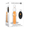 Gender X Orange Dream Vibrating Anal Beads - Model GX-1245 - Unisex - Anal Stimulation - Clear-Orange - Adult Naughty Store