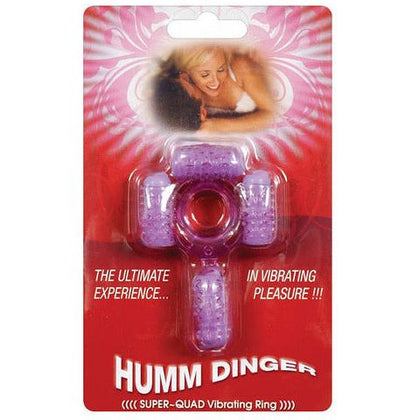 Humm Dinger Super Quad W-4 Motors - Purple: Powerful Silicone Vibrating Cock Ring for Couples