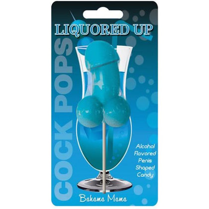 Hott Products Liquored Up Cock Pops - Bahama Mama Flavored Penis Shaped Lollipop - Pleasure Treat for Adults - Fun and Flavorful Candy Stick