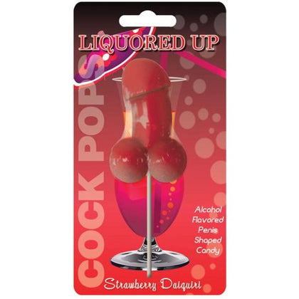 Hott Products Liquored Up Cock Pop Strawberry Daiquiri Flavor Lollipop - A Deliciously Intoxicating Pleasure Treat