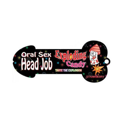Hott Products Head Job Oral Sex Candy Strawberry Red - Explosive Pleasure for Oral Stimulation