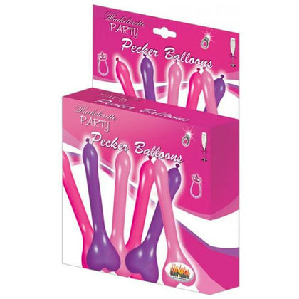 Hott Products Pecker Balloons Assorted Colors Box of 6 - Fun and Flirty Adult Party Decorations
