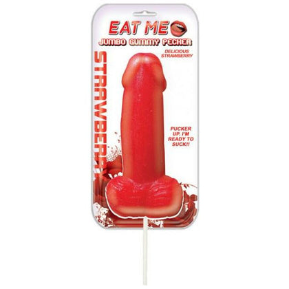Hott Products Jumbo Gummy Cock Pop Strawberry - A Deliciously Fun 10oz Phallic Candy for Bachelorette Parties and Hen Nights
