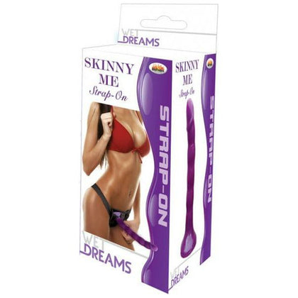 Hott Products Wet Dreams Skinny Me 7-Inch Dildo Strap-On Harness - Model SM-7P - Purple - Unisex Pleasure