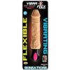 Skinsations Vibra Flex Heat Seeker Vibrator - Realistic 8-Inch Rechargeable Warming Dildo for Sensual Pleasure - Deep Pink