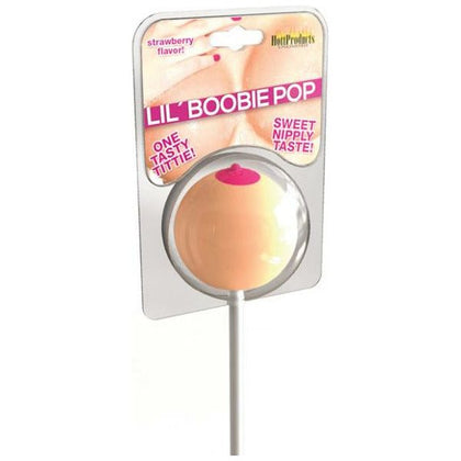 Hott Products Lil Boobie Pop Candy Strawberry Flavor - Delicious Nipple-Shaped Lollipop for Sensual Pleasure - Model: LBPC-001 - Unisex - Perfect for Party Events and Intimate Fun - Strawberr - Adult Naughty Store