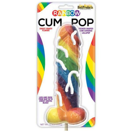 Introducing the Sensual Delights Rainbow Cock Cum Pop - The Ultimate Pleasure Experience for All Genders!