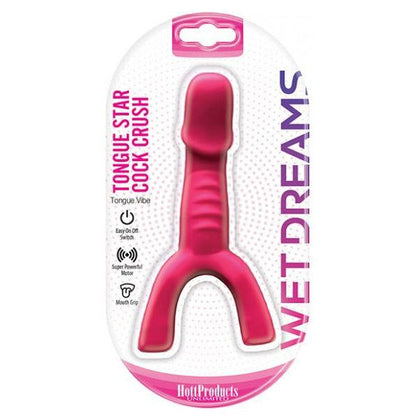 Introducing the Wet Dreams Tongue Star Cock Crush Vibe Mouth Grip Pink - The Ultimate Pleasure Experience for All Genders, Designed for Intense Anal and Vaginal Stimulation! - Adult Naughty Store