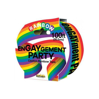 Introducing the Engaygement Rainbow Style Caution Tape - The Ultimate LGBTQ+ Celebration Accessory!