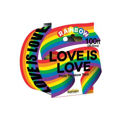 Rainbow Pride Love Is Love Party Tape - 100 ft of Vibrant Celebration