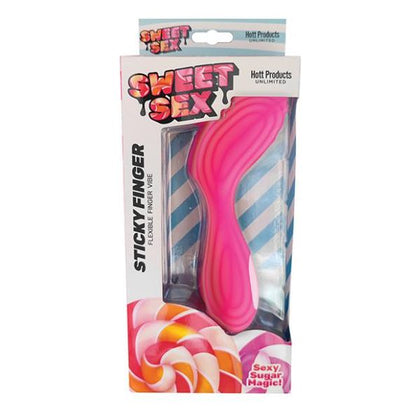 Sensual Pleasures™ Sticky Finger Flexible Finger Vibe - Magenta - Adult Naughty Store